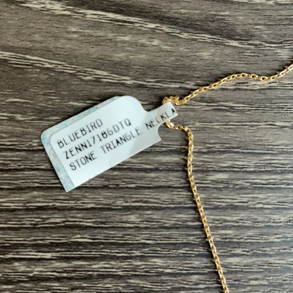 NWT sunshine + bluebirds stone triangle necklace - Picture 4 of 8